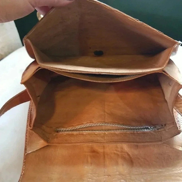 Vintage Crocodile Leather Shoulder Bag  Mid-Century True Vintage - Picture 6 of 8